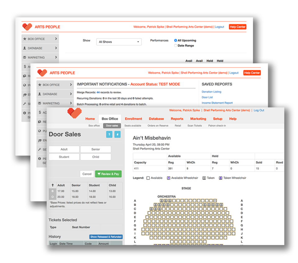 screenshot of Arts People